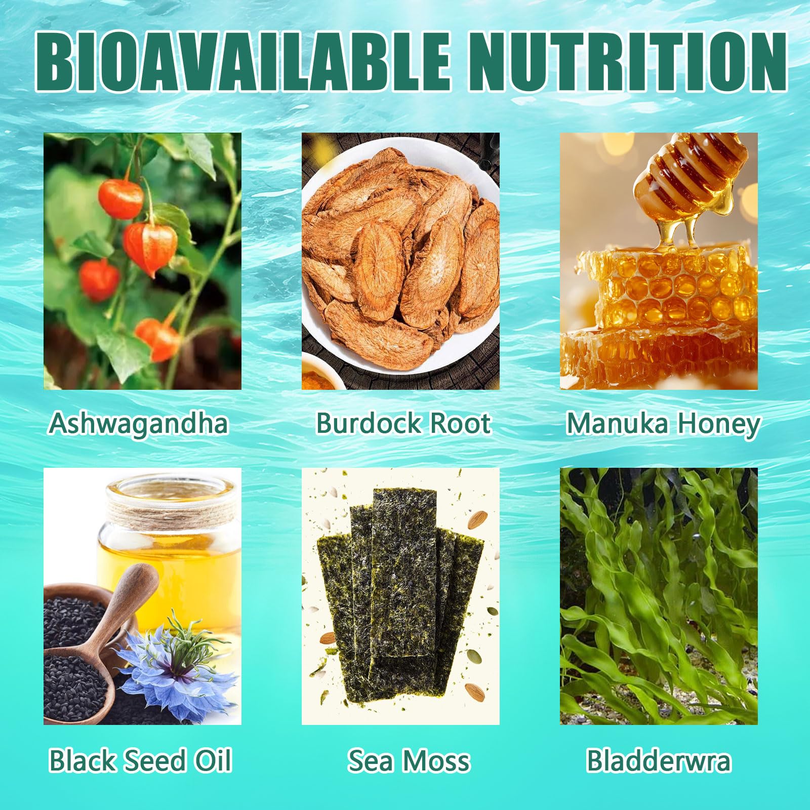 Close-up of FITactic Sea Moss Gummies label showing natural nutrients and tropical flavor.