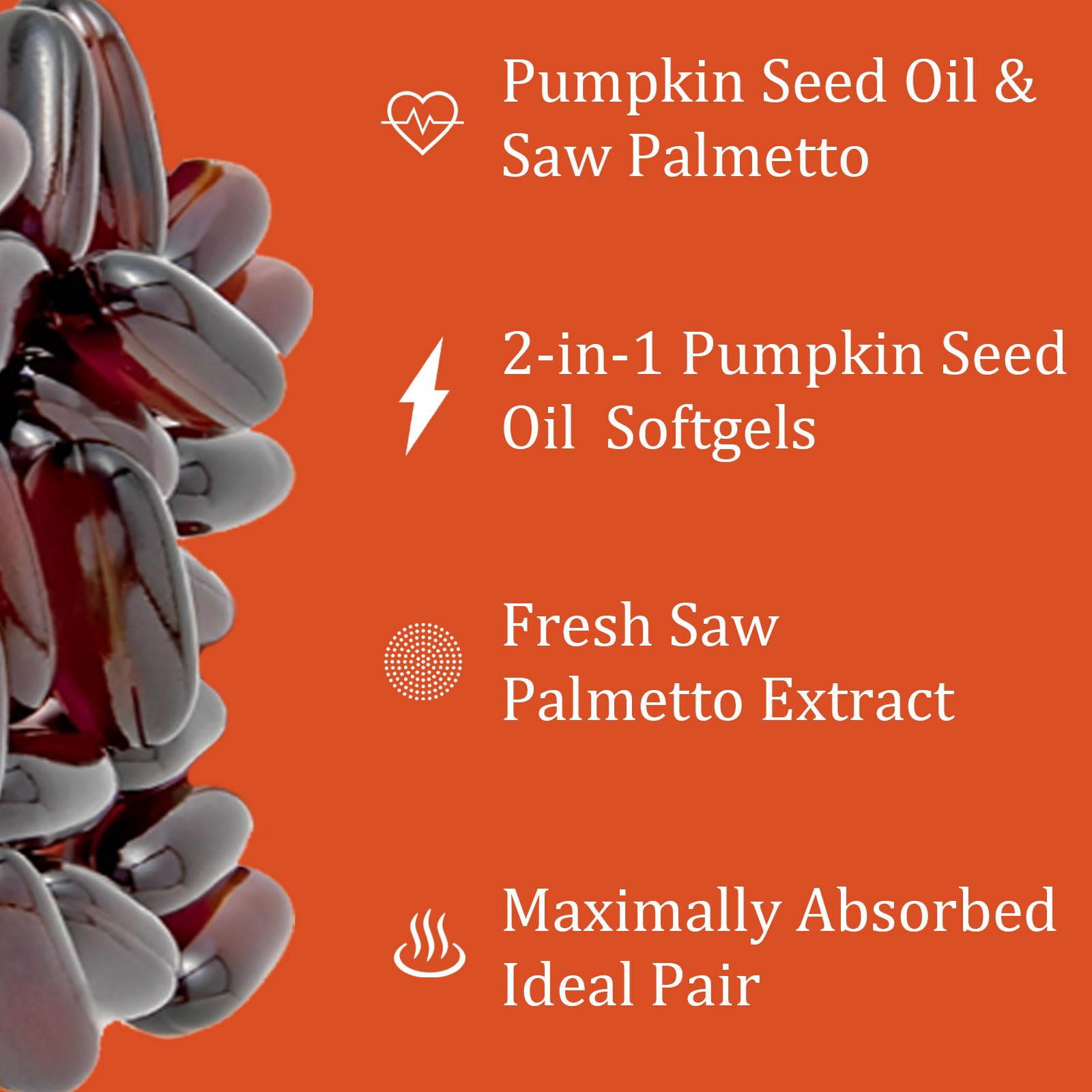 FITactic pumpkin seed oil softgels ready to swallow for daily wellness.