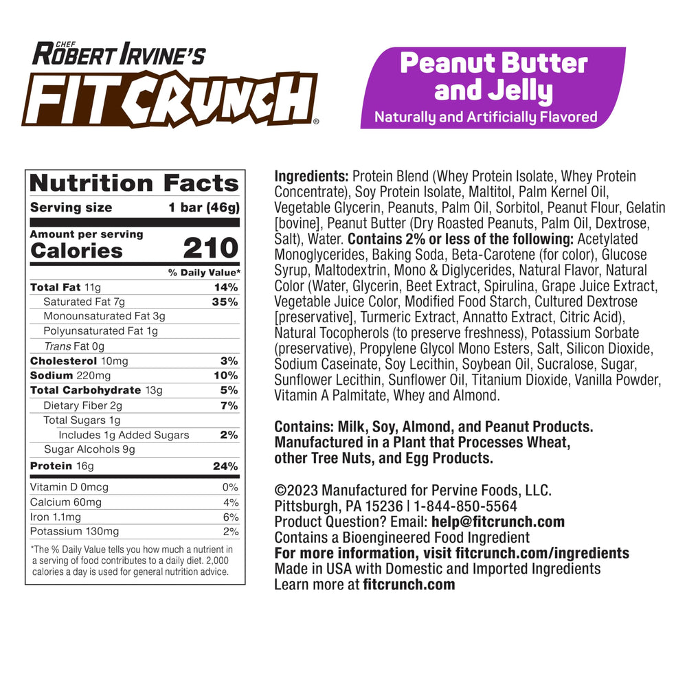 FitCrunch 6-layer baked bar close-up reveals layered texture for satisfying chew.