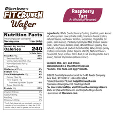 Close-up of Fit Crunch Raspberry Tart Bar showing creamy filling and crisp wafers for post-workout energy