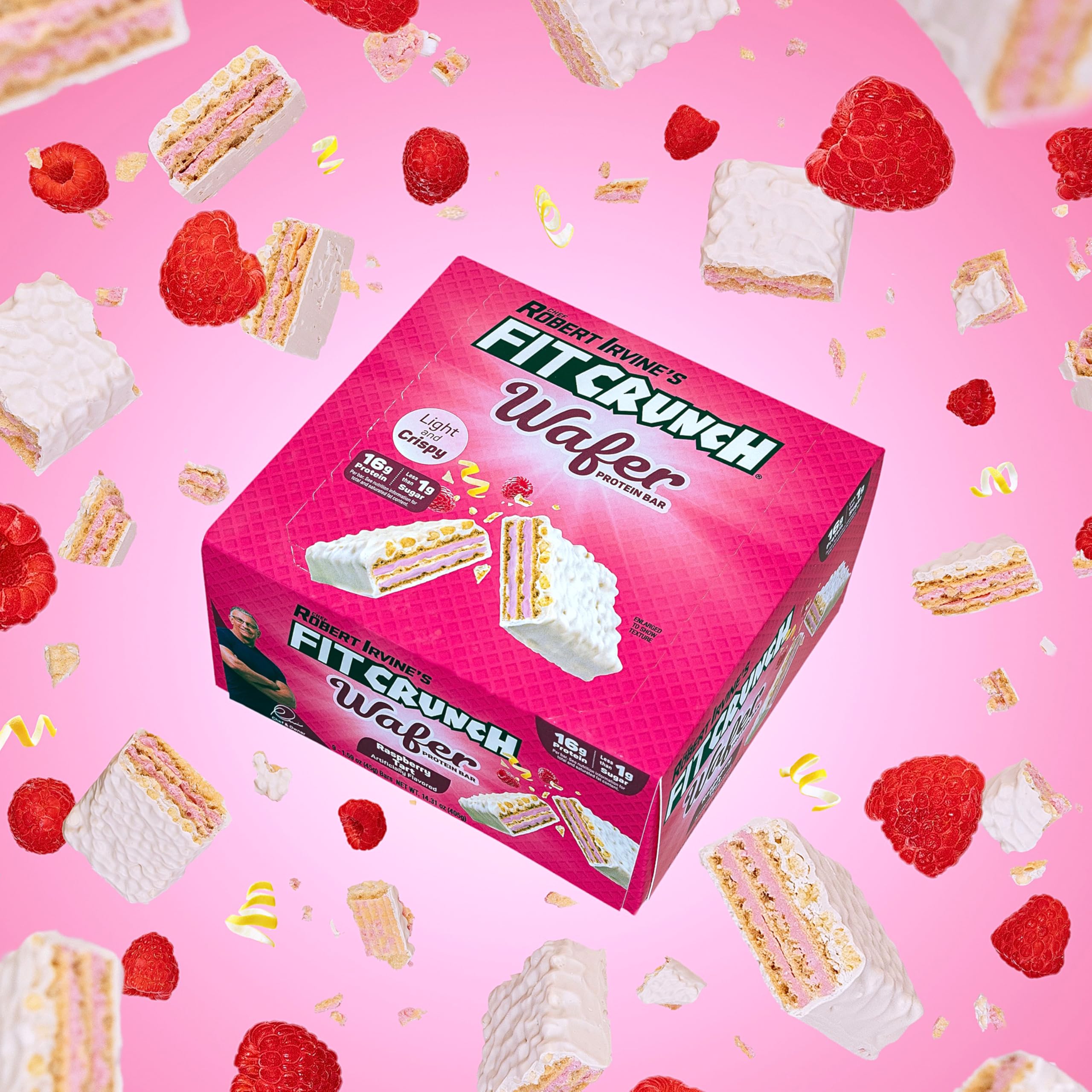 White chocolate coating glistening on Raspberry Tart Bar