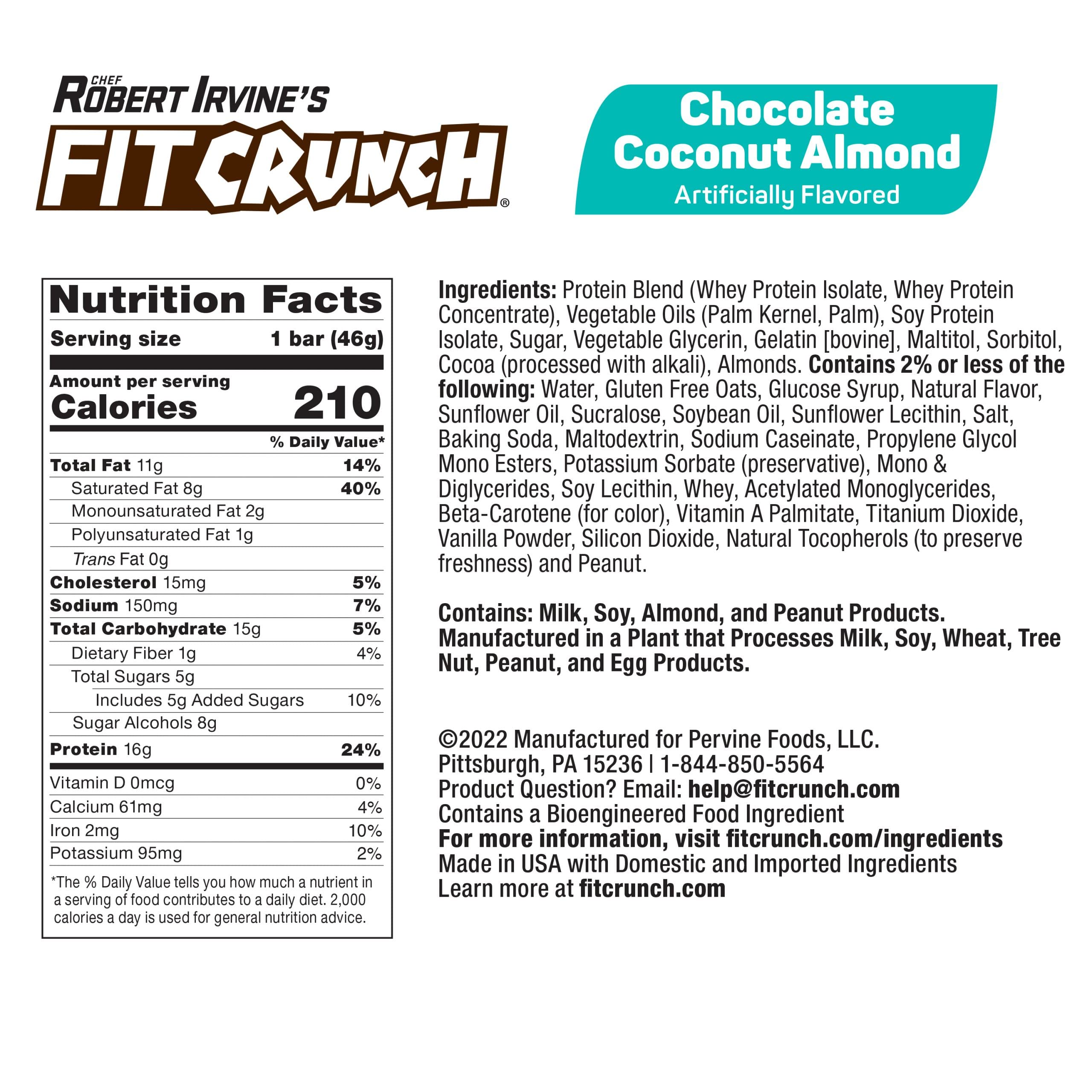 FITCRUNCH 6-layer baked bar cross-section reveals soft cake core.