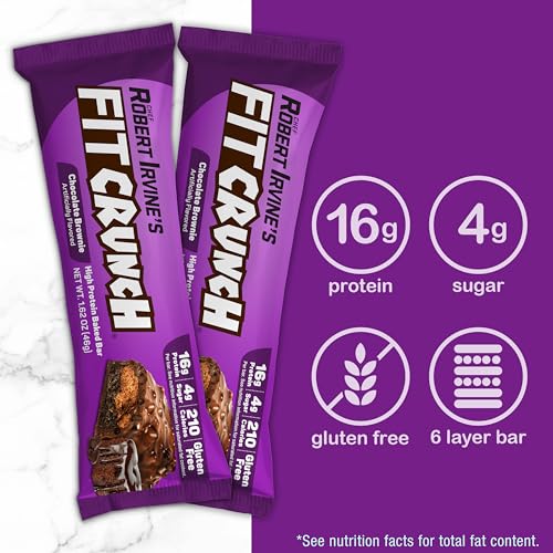 FITCRUNCH Snack Size Bar nutrition facts label for smart snacking.