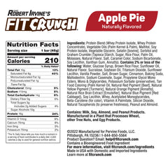 FITCRUNCH Pastel de Manzana, barra entera para una merienda sustanciosa y conveniente.