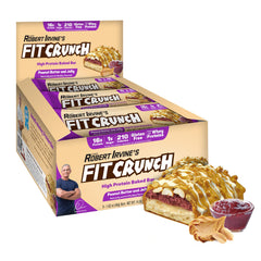 FitCrunch snack-size bar and peanut butter jelly pack showcases 9 bars for convenient protein on the go.