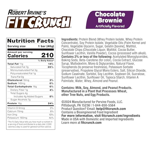 FITCRUNCH Snack Size Bar six-layer baked texture close-up highlighting layers.