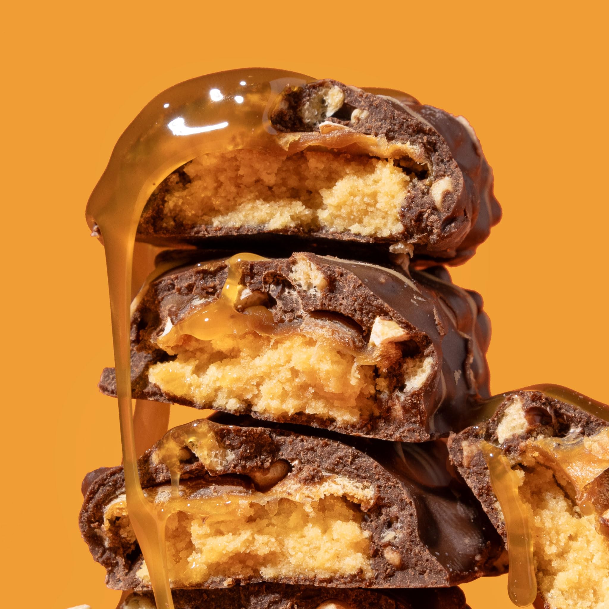 FITCRUNCH texture close-up reveals soft cake core and layers