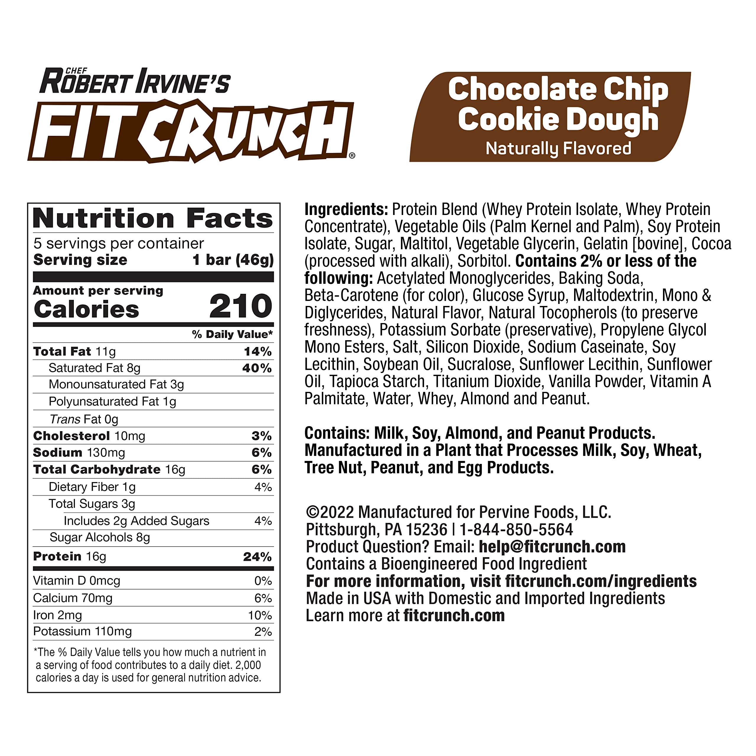 Closeup of FITCRUNCH 6-layer baked bar showing texture and layers