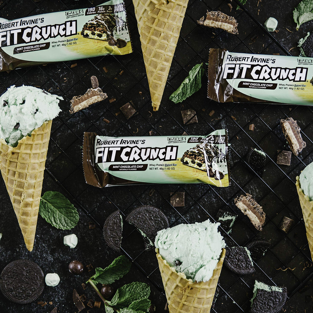 FITCRUNCH on-shelf display highlights gluten-free, chef-created bars.