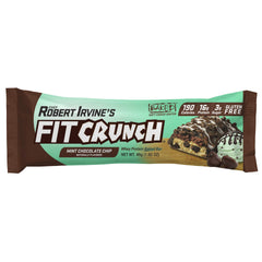 FITCRUNCH six-layer baked bar on plate shows premium flavor and texture.