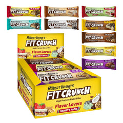 Fit Crunch Chocolate Peanut Butter snack bar offers 16 g protein for quick workout fuel