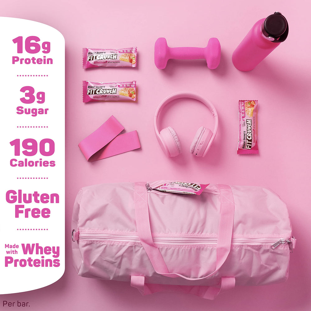 Nutrition label highlights 16g protein and 3g sugar per bar.