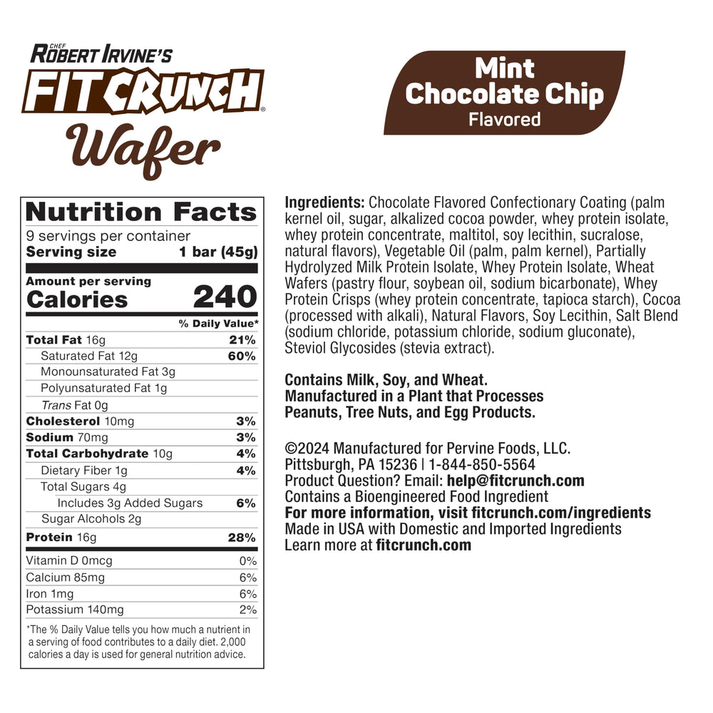 FitCrunch mint chocolate chip bars on display for quick ideas
