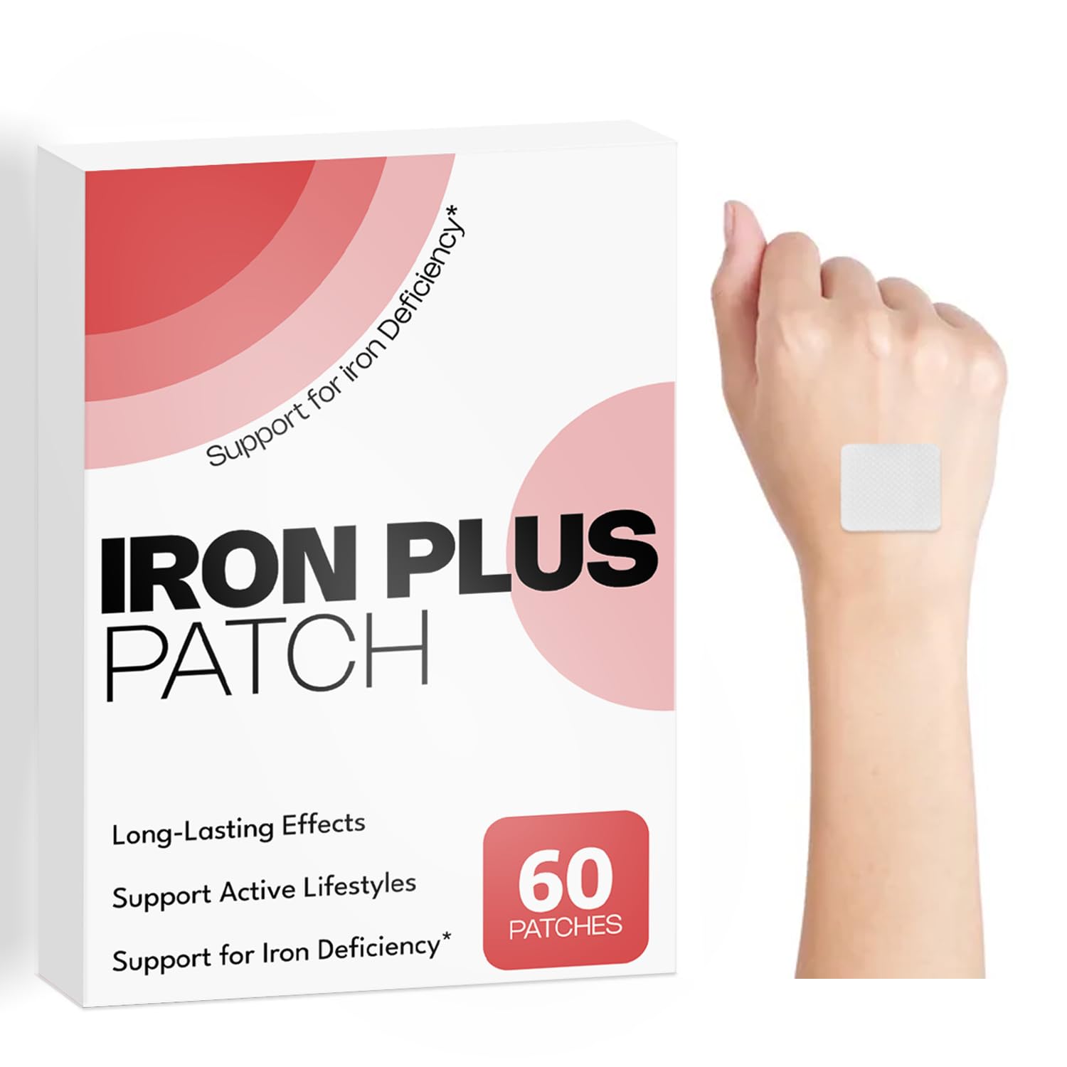 FitEval Iron Topical Patch for daily use, discreet and comfortable on skin