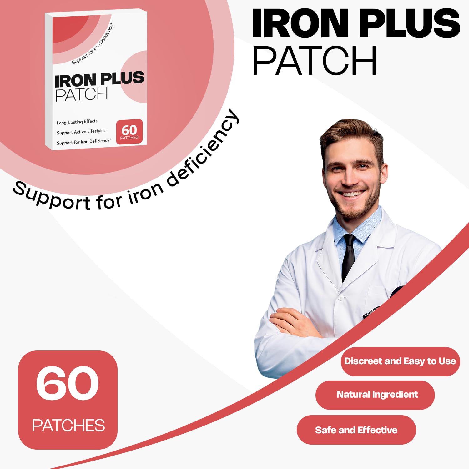 FitEval Iron Topical Patch sugar-free choice for sugar avoidance