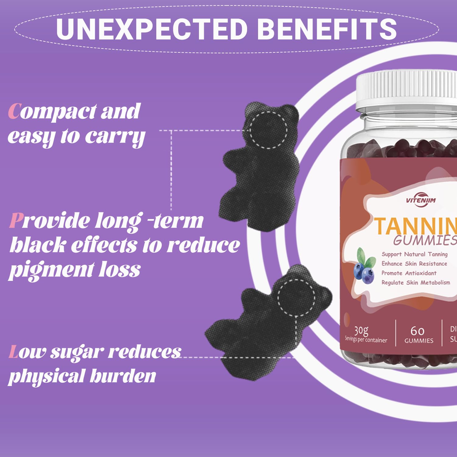 FitEval Tanning Gummies blueberry flavor conveys daily glow routine