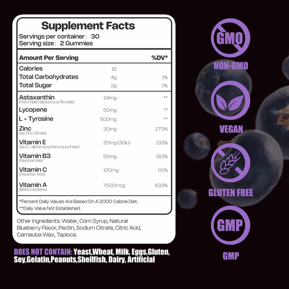 FitEval Tanning Gummies label confirms vegan status and clean ingredients