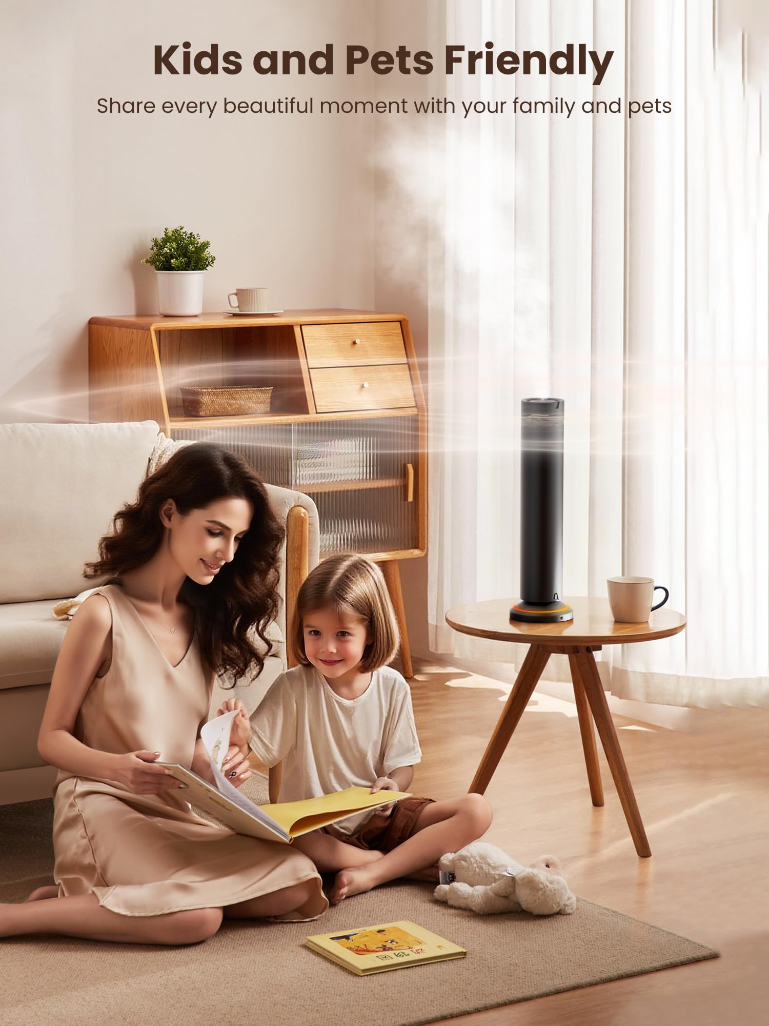 Pet- and child-friendly diffuser design with cool mist