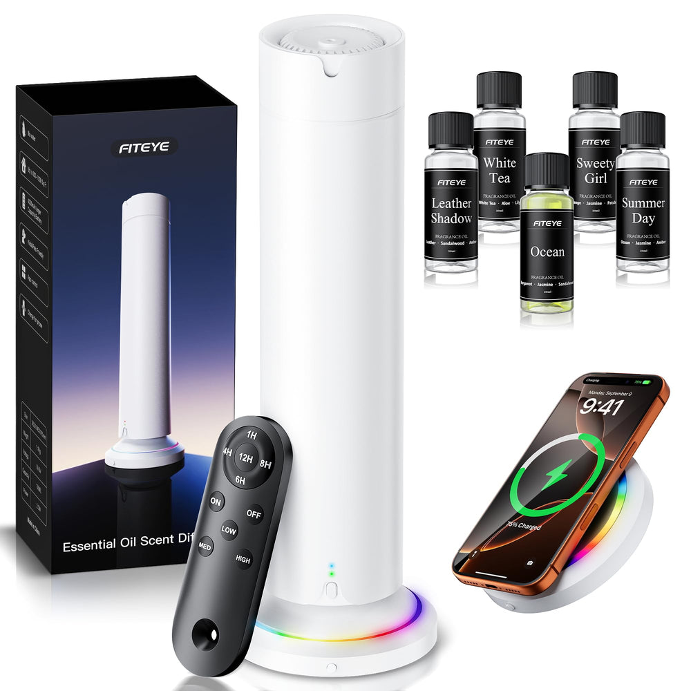 Fiteye waterless diffuser kit front view in white for a modern space.
