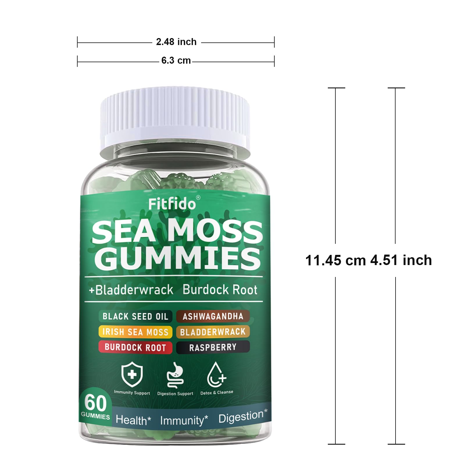 Kid-friendly serving concept with Fitfido Irish Sea Moss Gummies