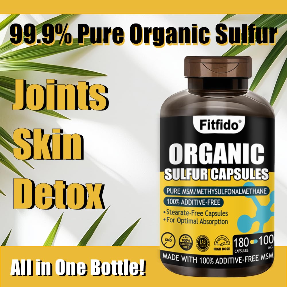 Fitfido MSM Capsules purity test image signals third-party quality checks.