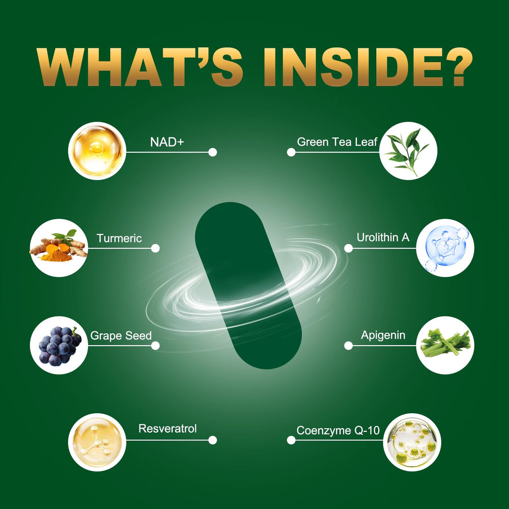 Fitfido NAD+ Resveratrol capsules pour for steady daily dosing