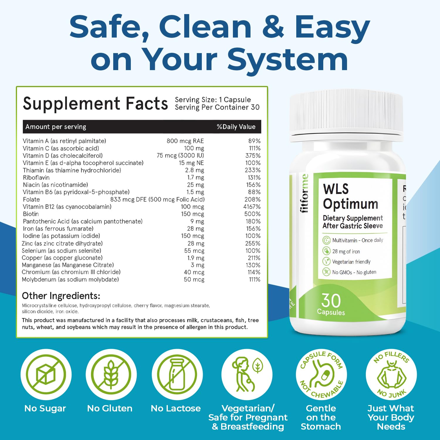 FitForMe Bariatric Multivitamin pack for a three-month regimen