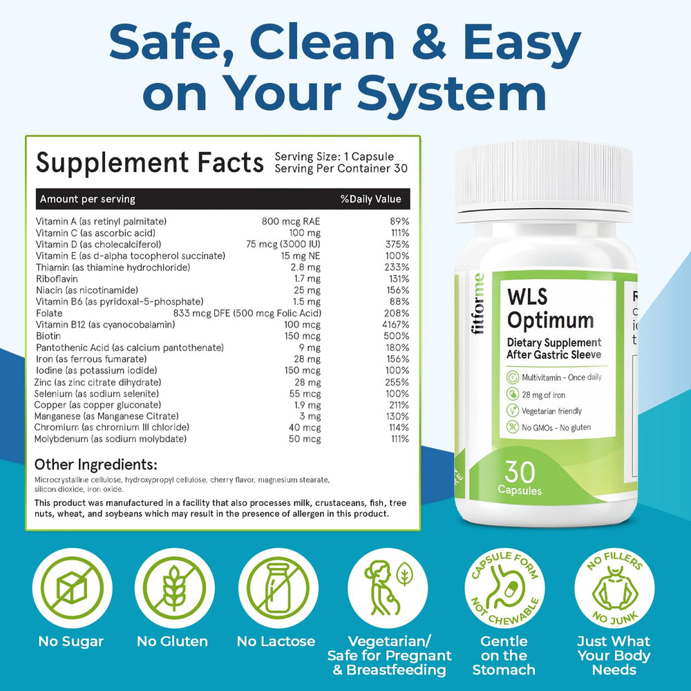 FitForMe Bariatric Multivitamin pack for a three-month regimen