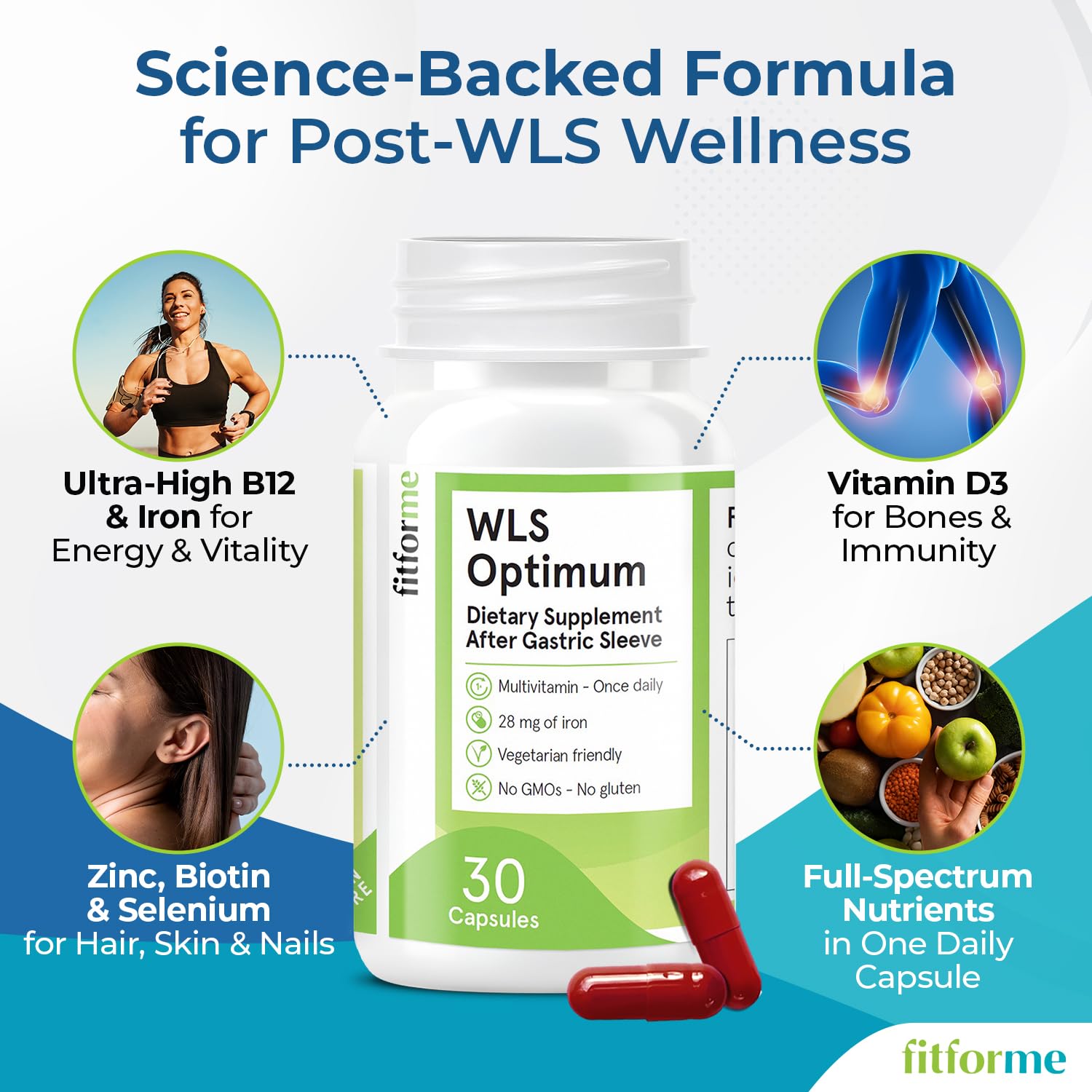 FitForMe capsule dissolution closeup highlighting fast absorption