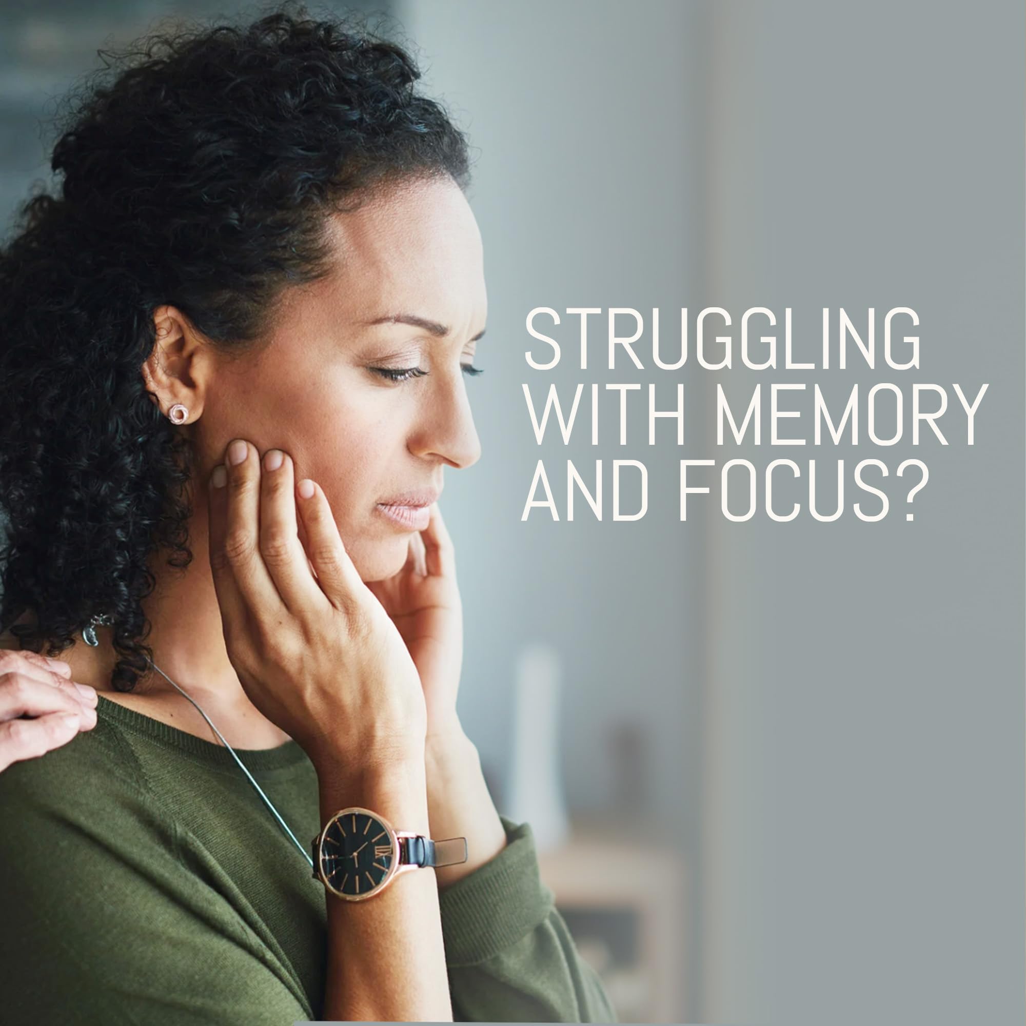 Fitina brain supplement label close-up highlighting memory and focus benefits
