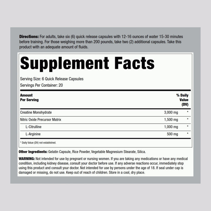 Fitness Labs Creatine Monohydrate capsules being poured for workouts