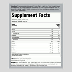 Fitness Labs whey protein unflavored scoop dispensing easy portioning after workouts.