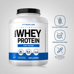 Fitness Labs whey protein unflavored shaker glass demonstrates quick mixing and smooth consistency.