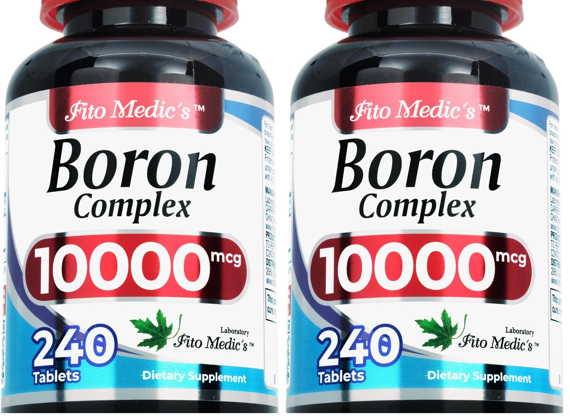 Fito Medic's Lab Boron 10 mg serving bottle highlights capsule form for daily wellness