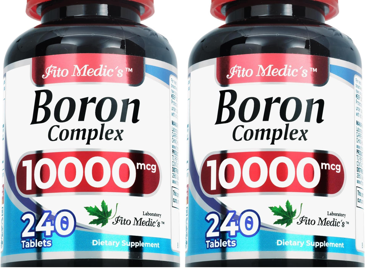 Fito Medic's Lab Boron 10 mg serving bottle highlights capsule form for daily wellness