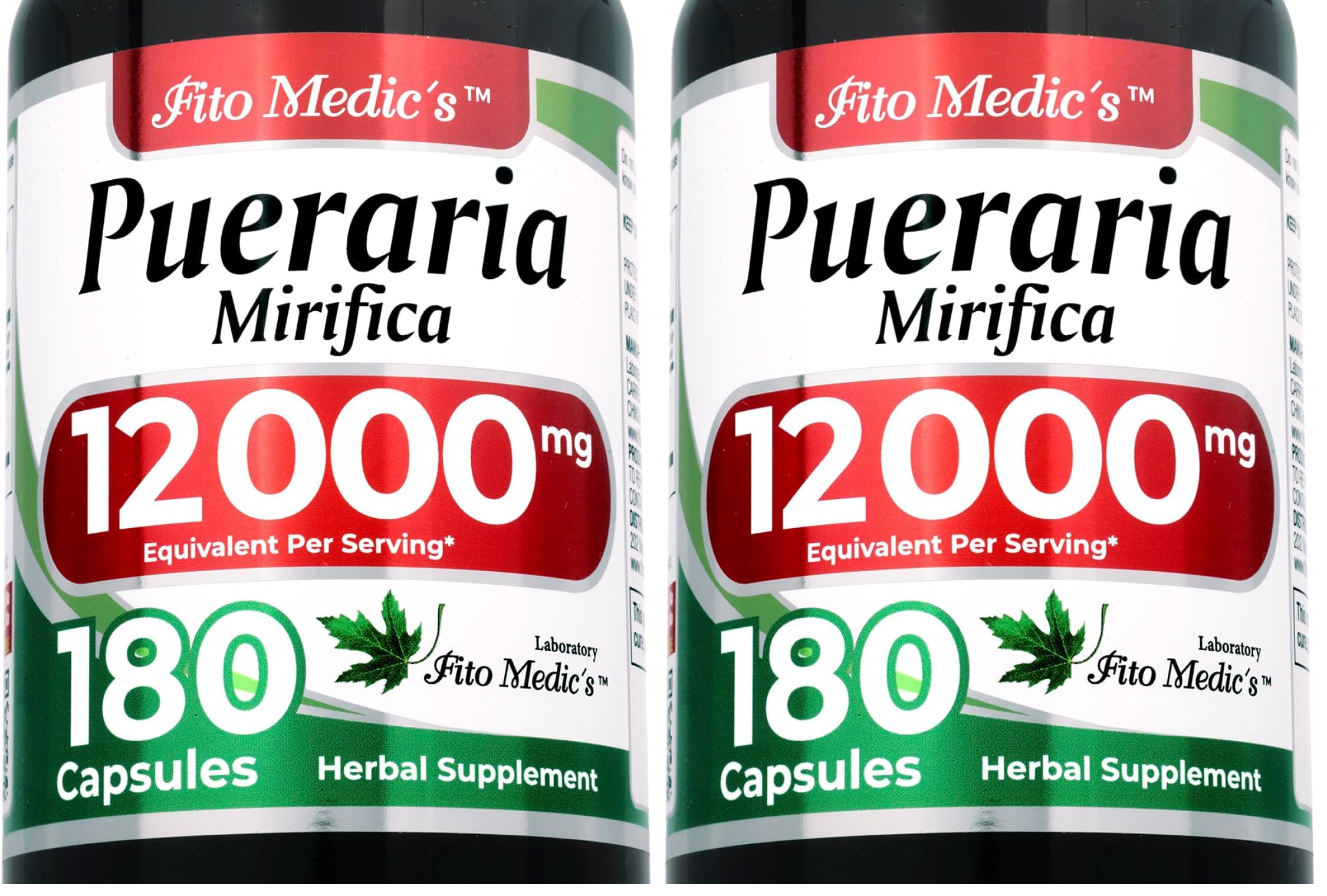 FITO MEDIC'S Lab Pueraria Mirifica capsules front view for easy product recognition.