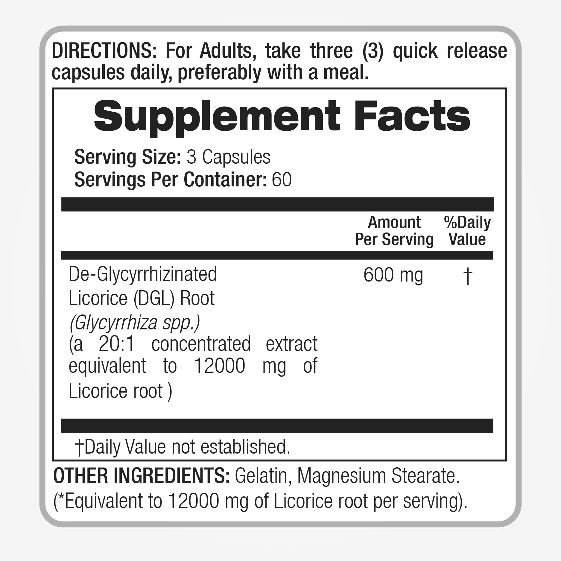 FITO MEDIC'S Licorice Root capsules taken with water for easy intake