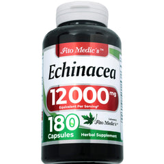 FITO MEDIC'S 180-count bottle with label emphasizes organic echinacea leaf.