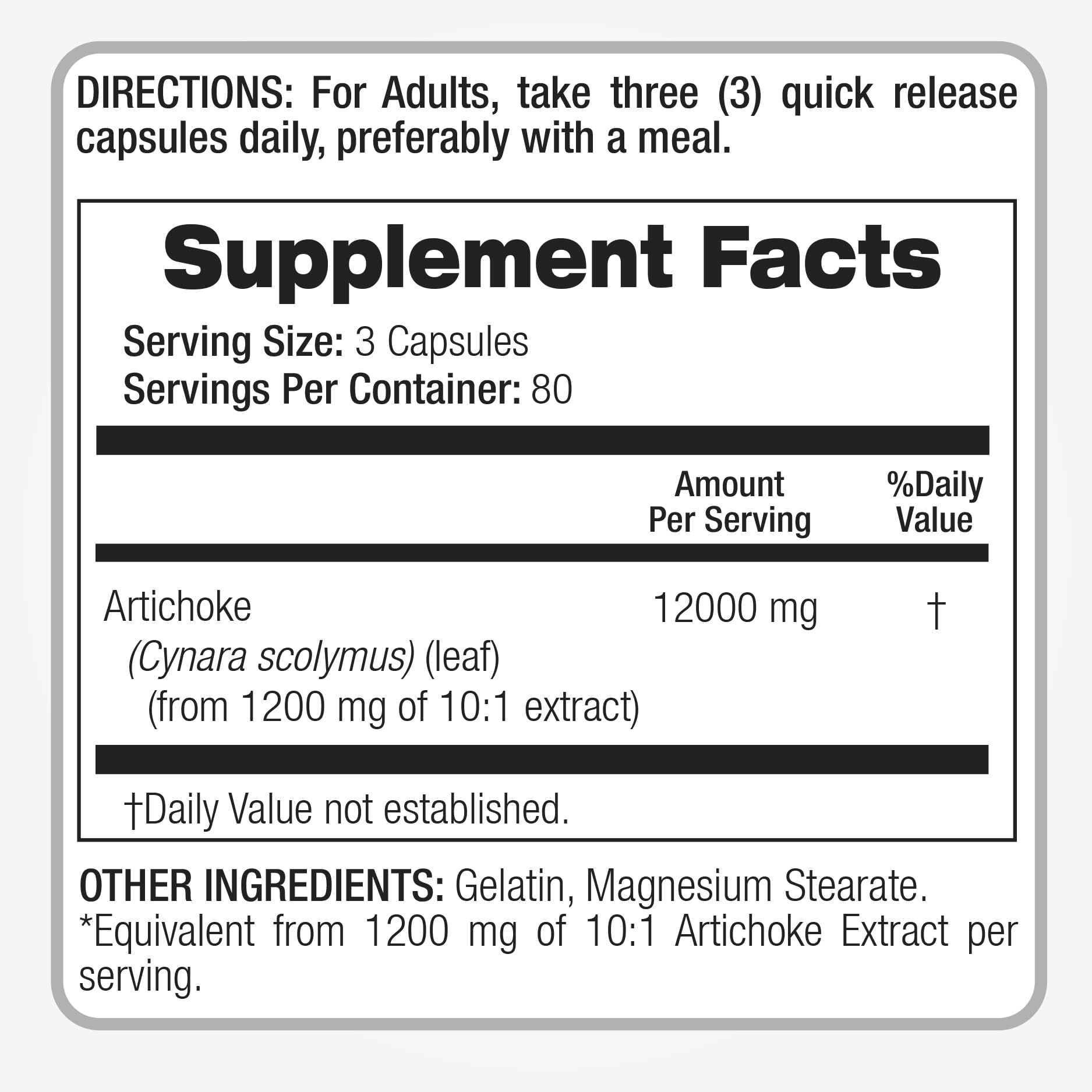 FITO MEDIC'S Artichoke Extract bottle front view.