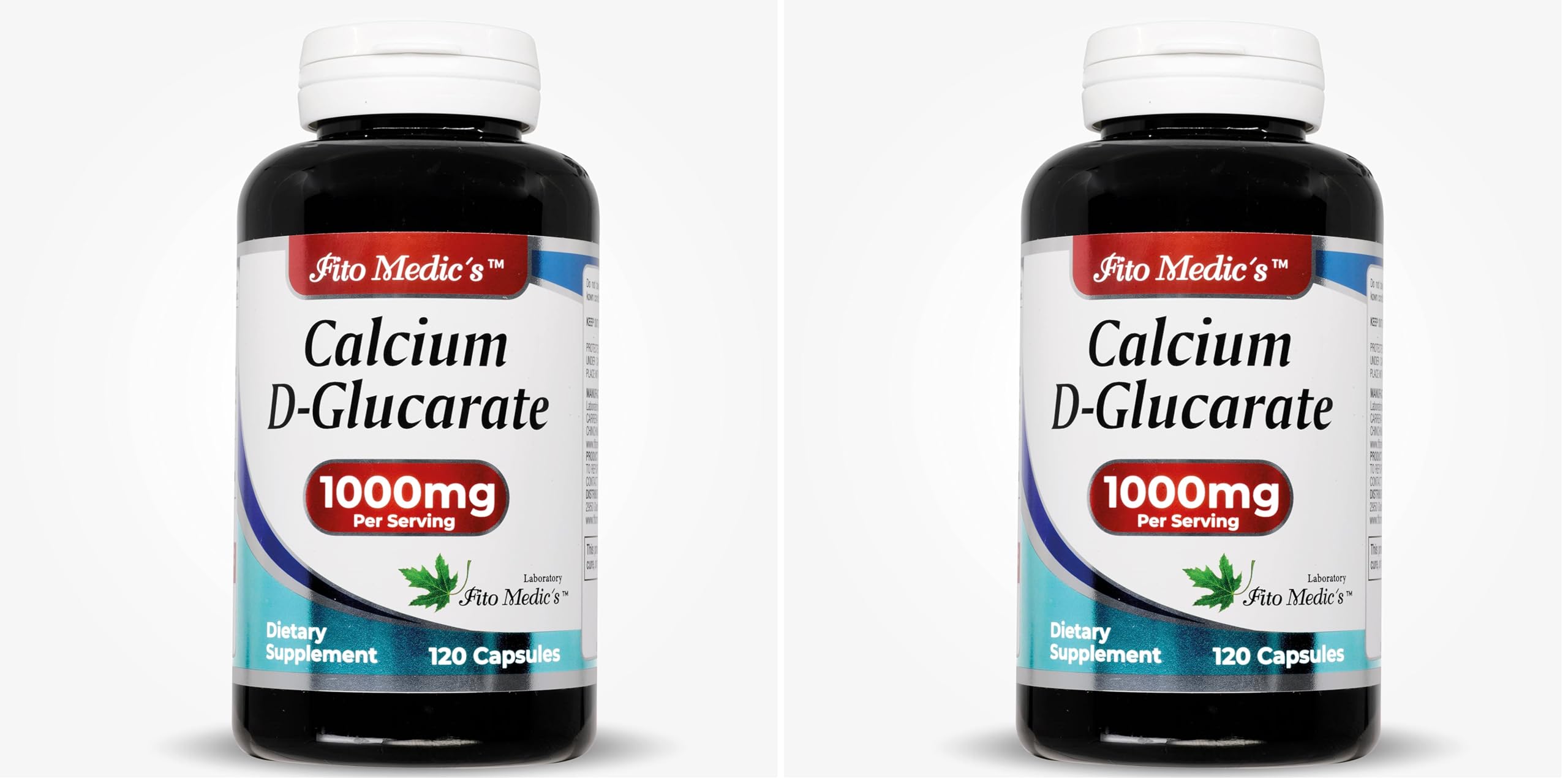 FITO MEDIC'S Calcium d-glucarate bottle with 120 capsules for daily wellness support.