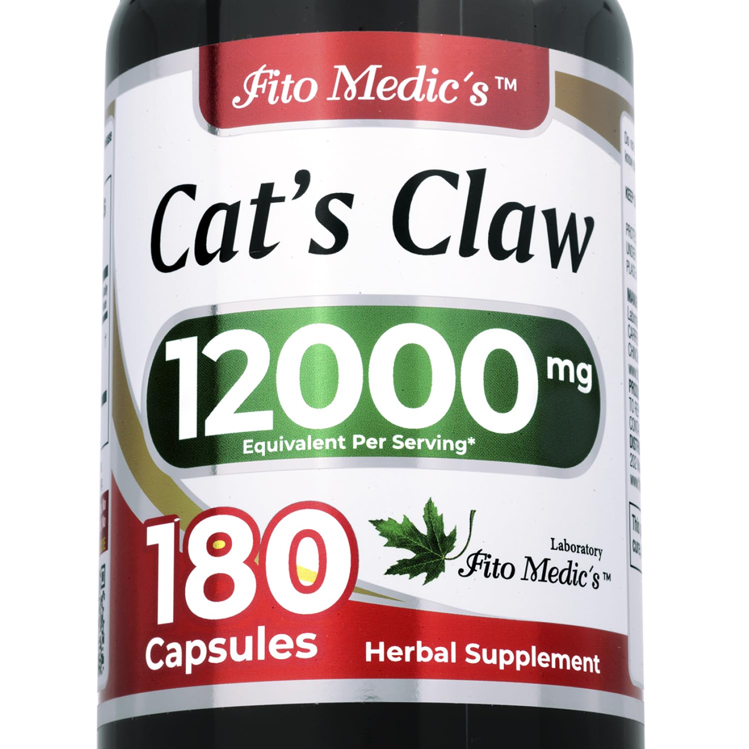 FITO MEDIC'S Cats Claw bottle front showing premium herbal capsules for daily wellness.