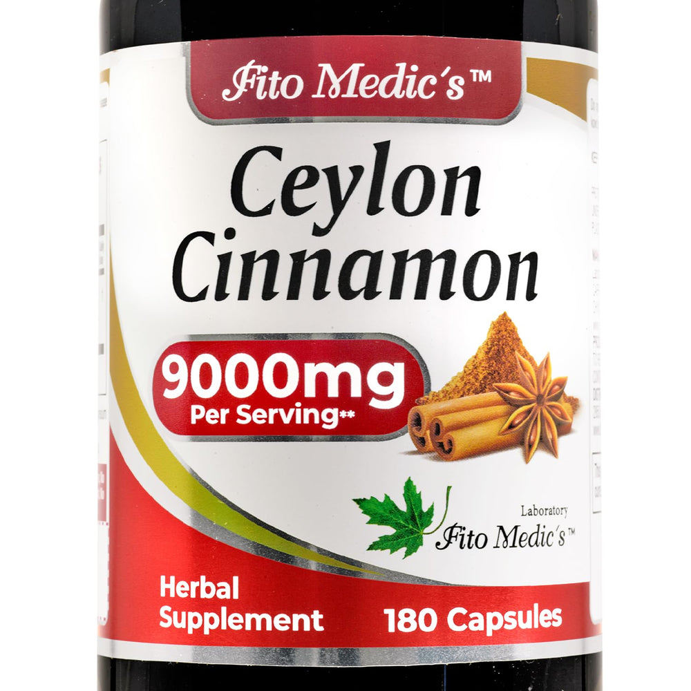 FITO MEDIC'S Ceylon Cinnamon bottle highlight premium 15:1 extract for daily wellness.