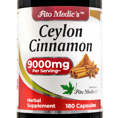 FITO MEDIC'S Ceylon Cinnamon bottle highlight premium 15:1 extract for daily wellness.