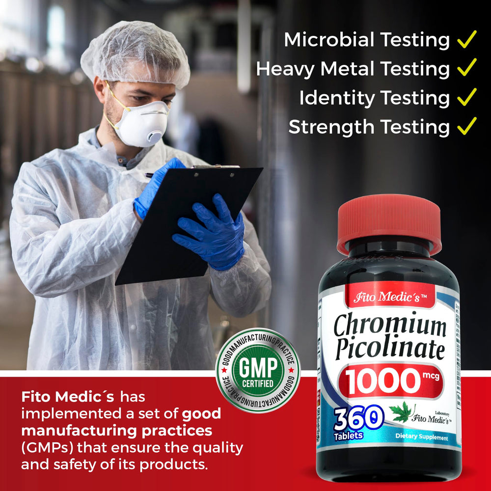 FITO MEDIC'S chromium picolinate tablets in water for easy intake