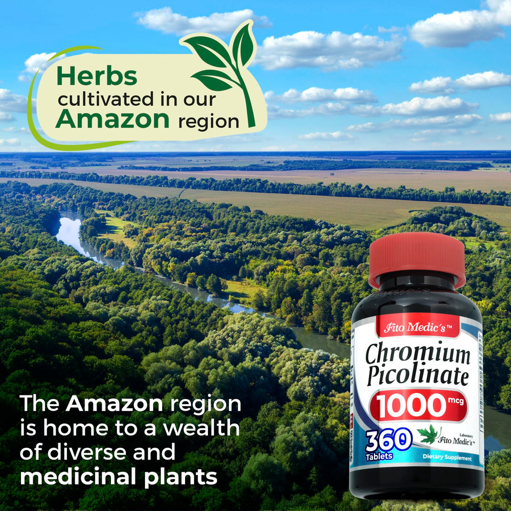 FITO MEDIC'S chromium picolinate ingredients panel highlights 1000mcg