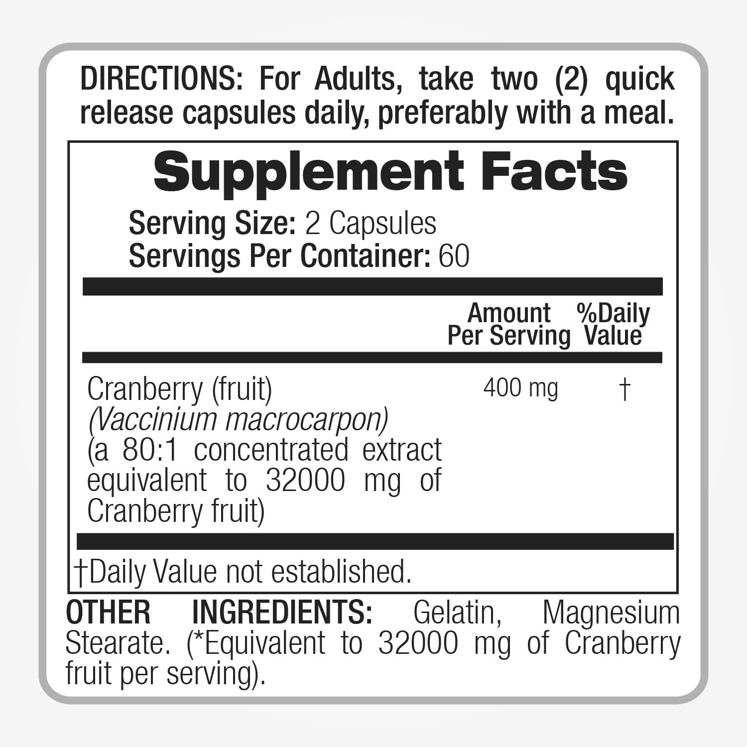 FITO MEDIC'S Cranberry Pills packaging front signals brand reliability.