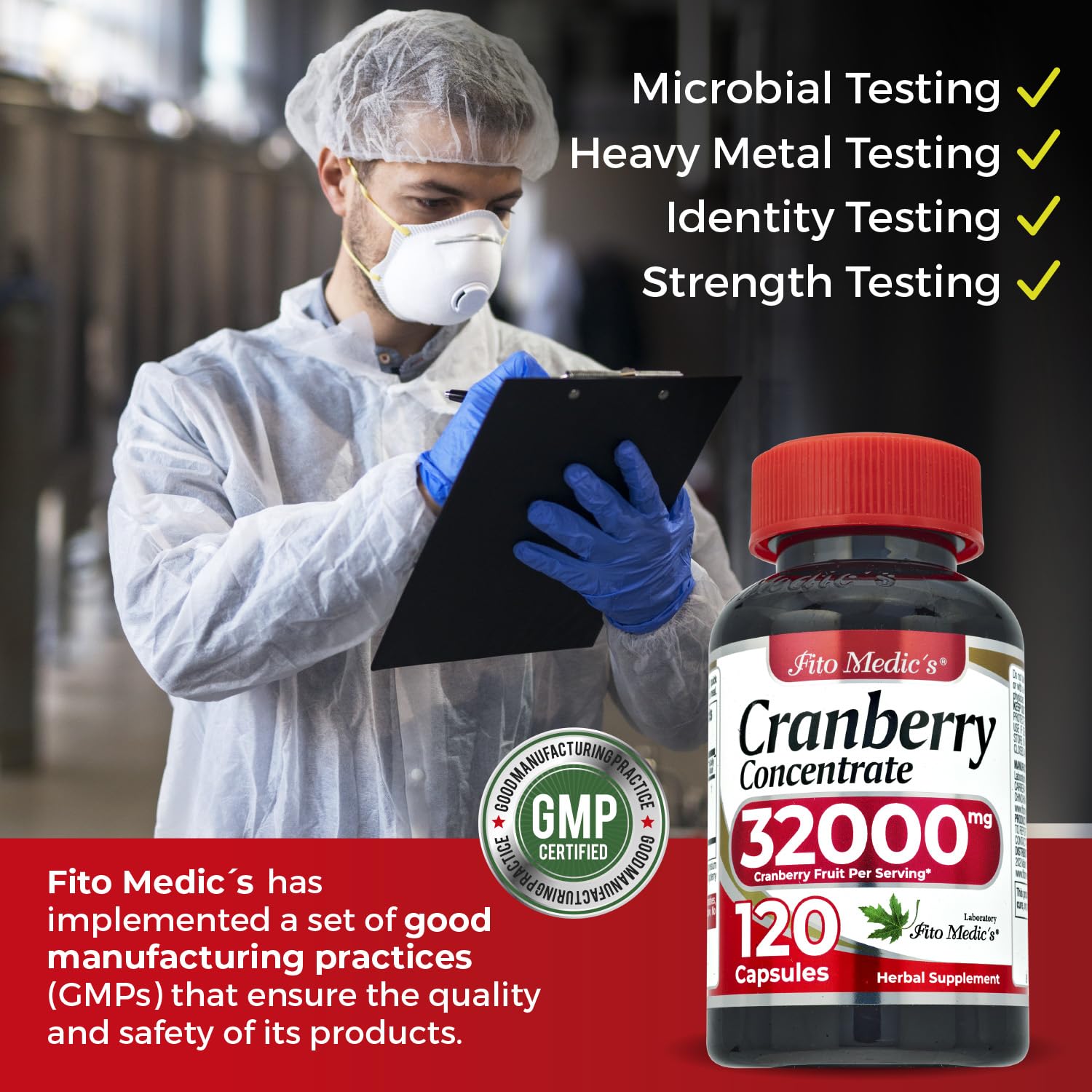 FITO MEDIC'S Cranberry Pills shelf display shows retail-ready presentation.