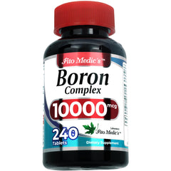FITO MEDIC'S Lab Boron 10 mg bottle label showing 240 servings