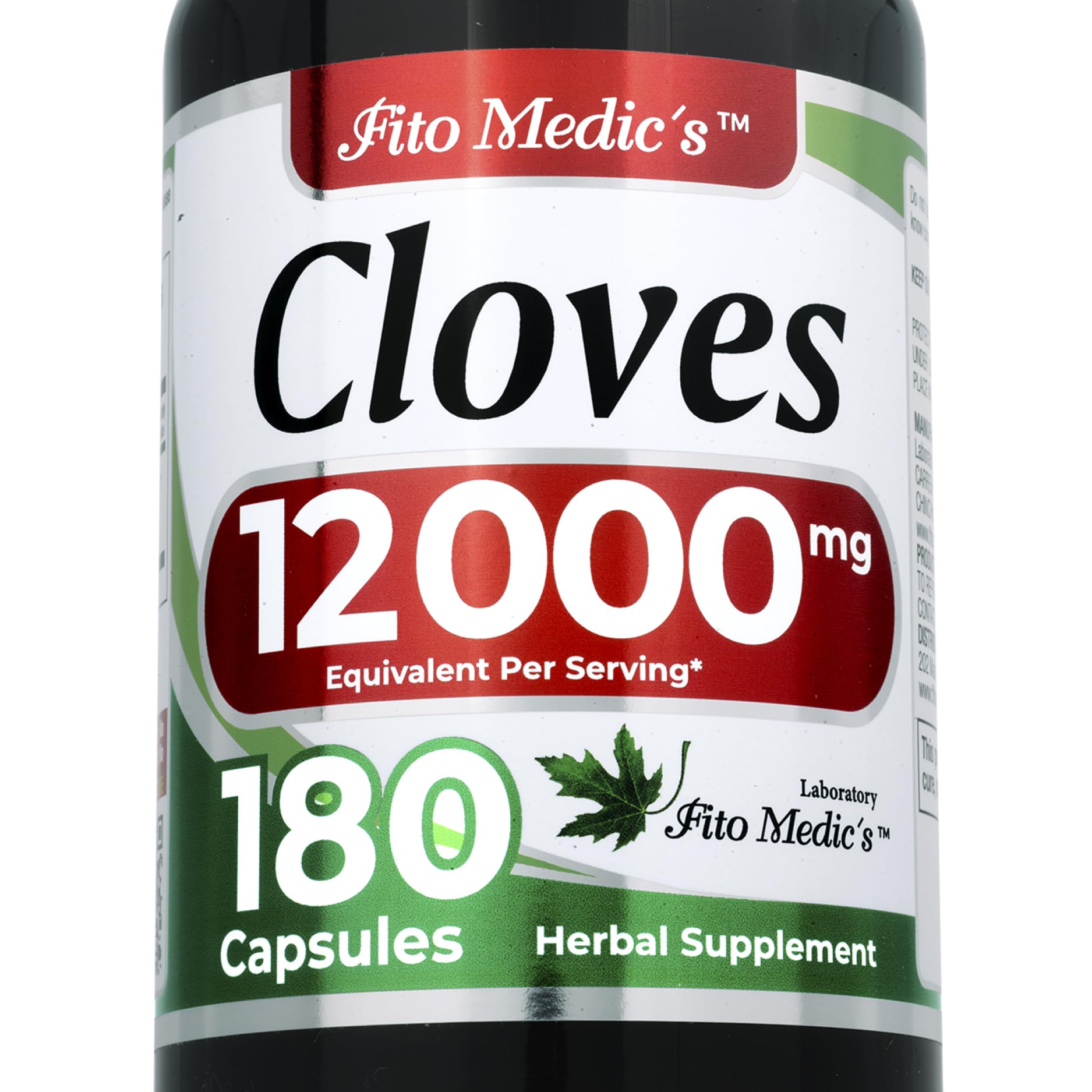 FITO MEDIC'S Lab clove extract capsules bottle highlighting natural supplement for daily use