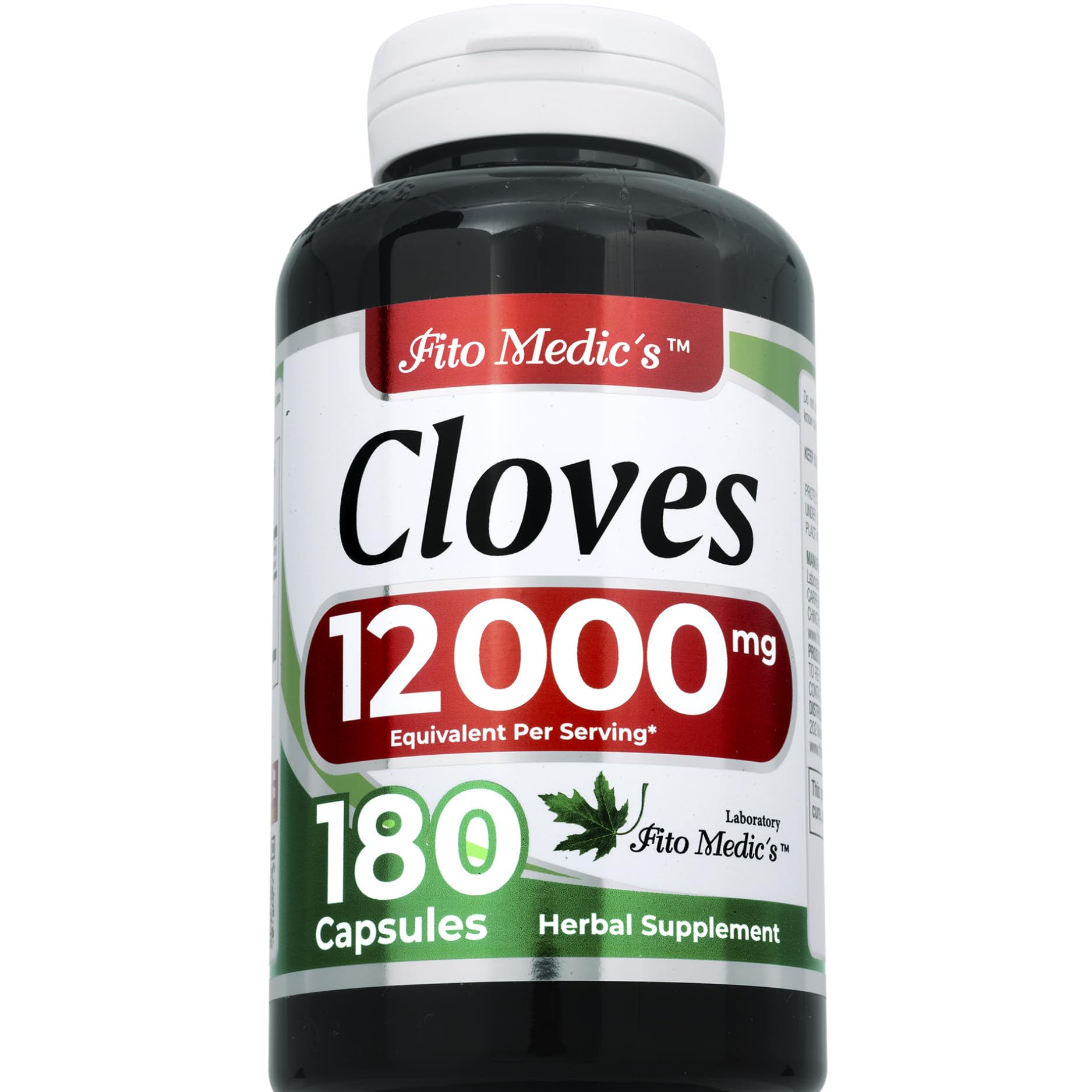 FITO MEDIC'S Lab clove extract close-up shows veggie capsules for easy intake
